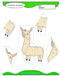 okul öncesi çocuklar için Puzzle çalışma sayfaları